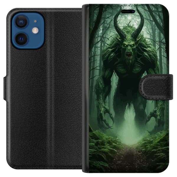 Kompatibel Tegnebogsetui til Apple iPhone 12 mini Monster Skoven Fantasy Mystisk Væsen