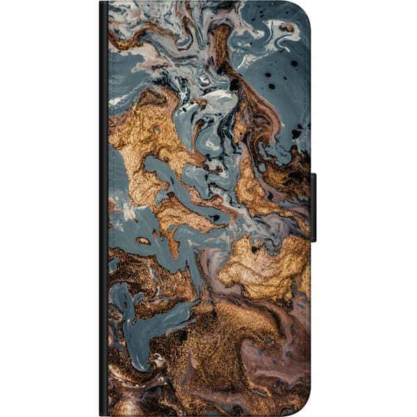 Kompatibel Tegnebogsetui til OnePlus 9 Pro Grå marmorblanding grå