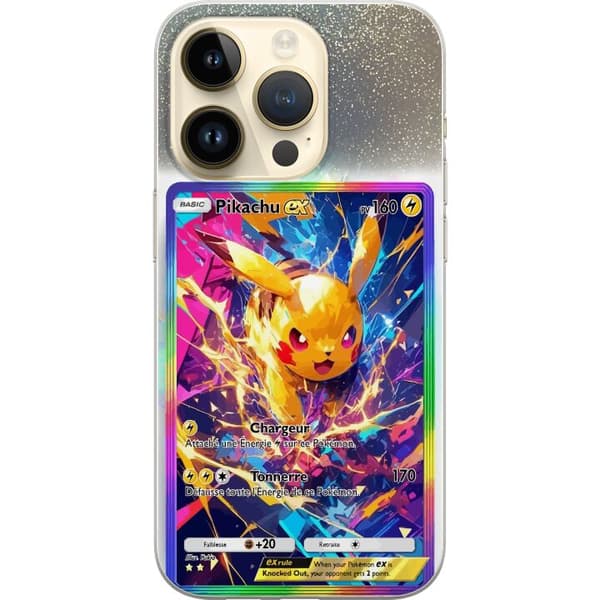 Kompatibel Mobilcover til Apple iPhone 14 Pro Pikachu gul