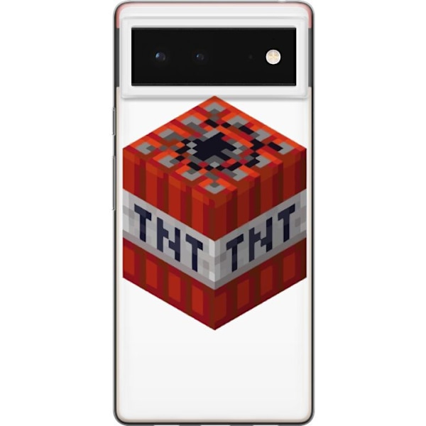 Google Pixel 6 Läpinäkyvä kuori Minecraft TNT