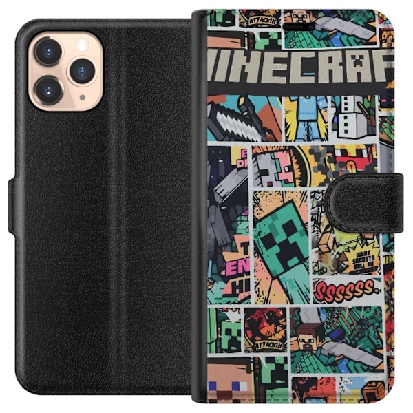Apple iPhone 11 Pro Plånboksfodral Minecraft Art