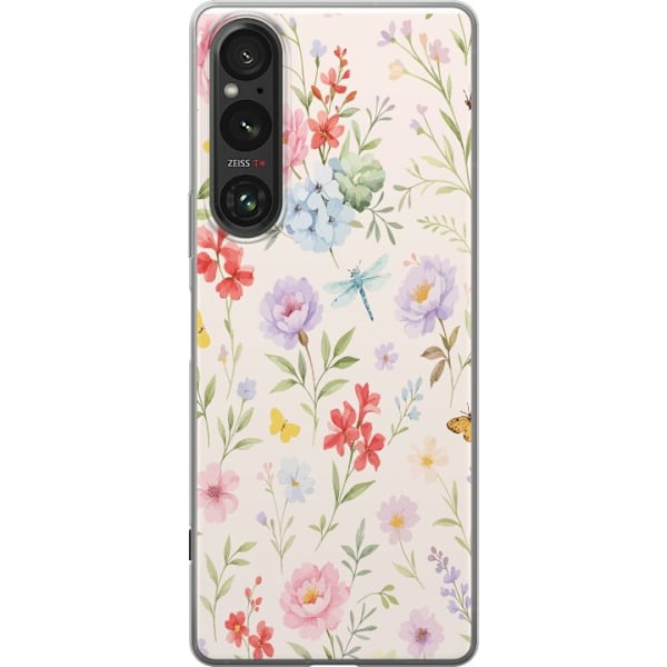 Sony Xperia 1 V Läpinäkyvä kuori Kukat