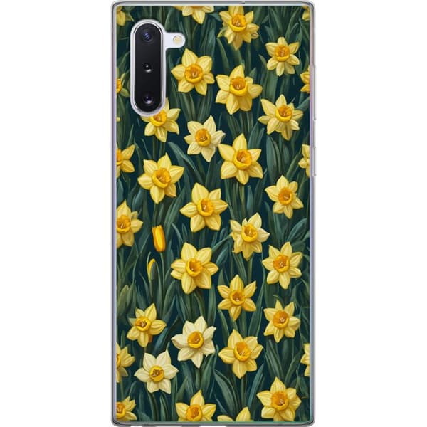 Kompatibelt Mobilskal till Samsung Galaxy Note10 Gula påskliljor gul