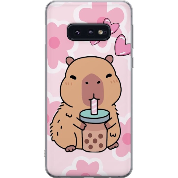 Samsung Galaxy S10e Gjennomsiktig deksel Kawaii Capybara Hjert