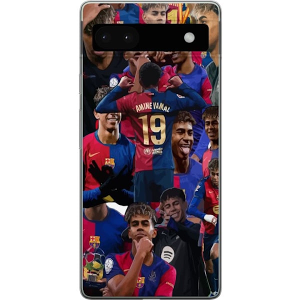 Google Pixel 6a Läpinäkyvä kuori Lamine Yamal mobiilikotelo jalkapallofaneille