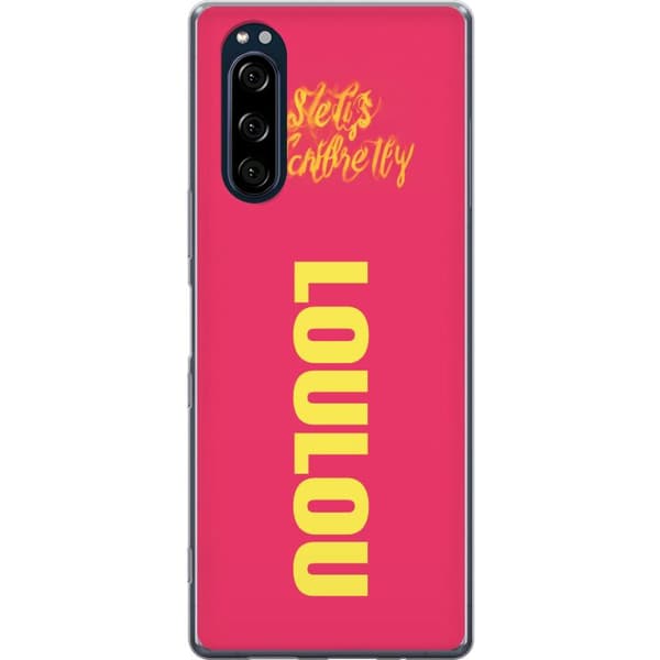 Kompatibelt Mobildeksel til Sony Xperia 5 LOL LOL text rosa