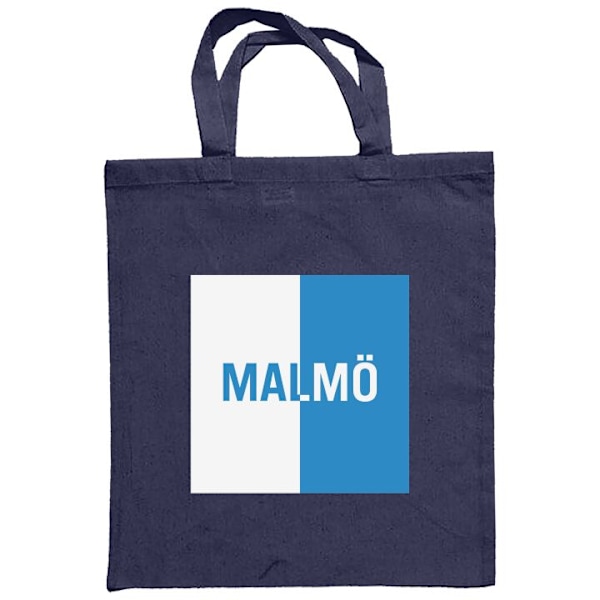 Mulepose | Holdbar Indkøbstaske i Stof Malmö – fodbold Marineblå one size