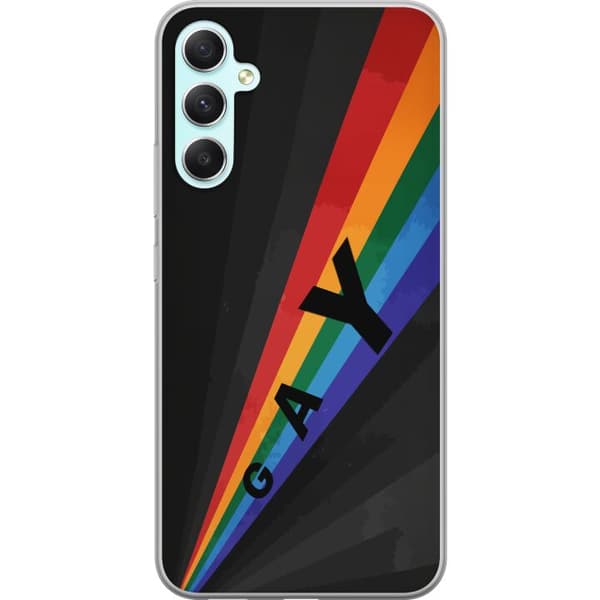Kompatibelt Mobildeksel til Samsung Galaxy A34 Gay regnbåge svart