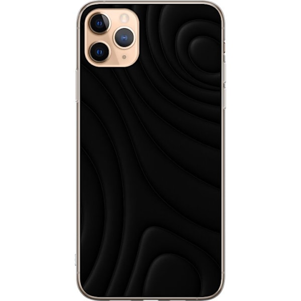 Apple iPhone 11 Pro Max Genomskinligt Skal Black Waves