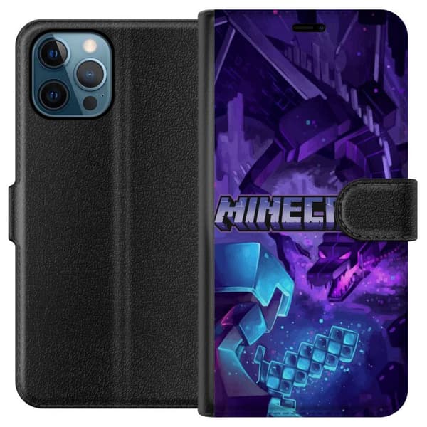 Kompatibel Tegnebogsetui til Apple iPhone 12 Pro Minecraft