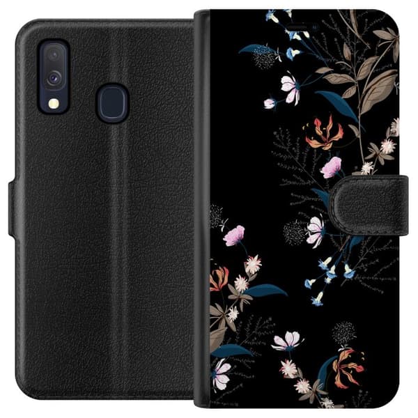 Kompatibelt Plånboksfodral till Samsung Galaxy A40 Blommor