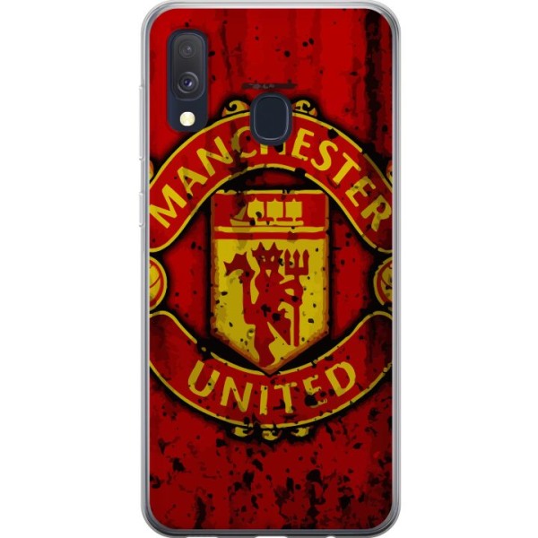 Samsung Galaxy A40 Gennemsigtig cover Manchester United F.C.