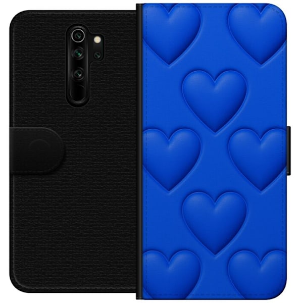 Xiaomi Redmi Note 8 Pro  Lompakkokotelo Siniset Sydämet