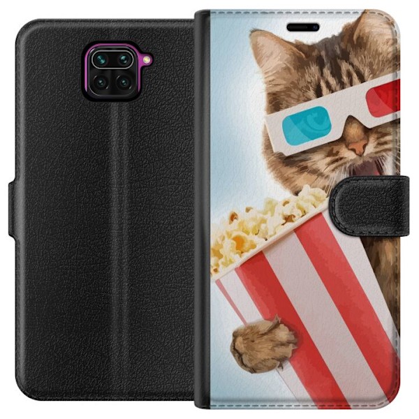 Xiaomi Redmi Note 9 Tegnebogsetui 3D Kat