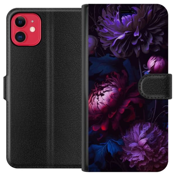 Kompatibel Tegnebogsetui til Apple iPhone 11 Lilla Blomster