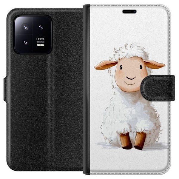 Xiaomi 13 Lompakkokotelo Suloinen Lammas - lasten ja vauvan tuotteita sarjakuvatyyliin