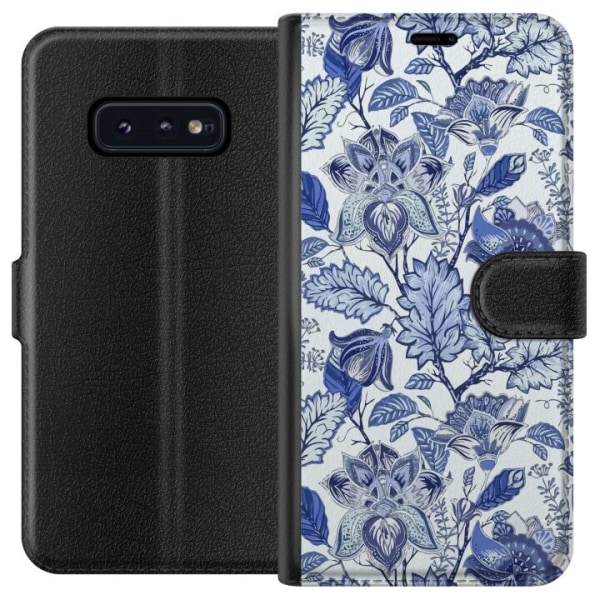 Samsung Galaxy S10e Plånboksfodral Blommor Blå...