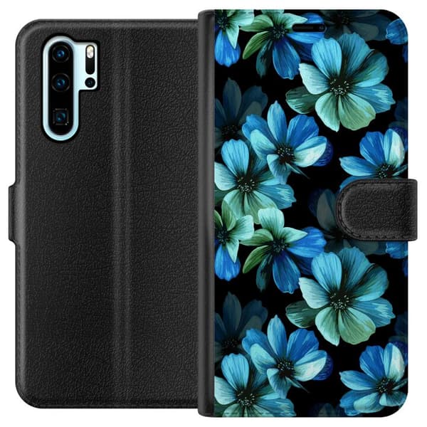 Kompatibel Tegnebogsetui til Huawei P30 Pro Blomster