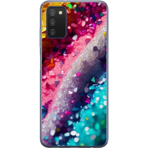 Samsung Galaxy A03s Genomskinligt Skal Glitter