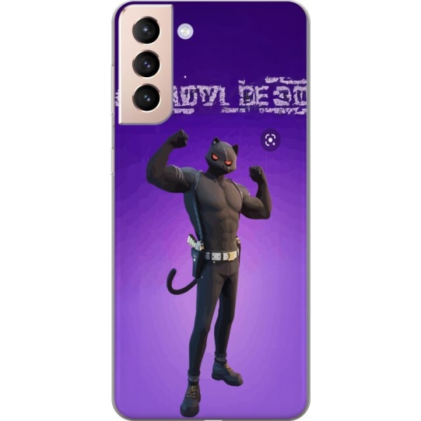 Samsung Galaxy S21 Genomskinligt Skal Fortnite - Meowscles