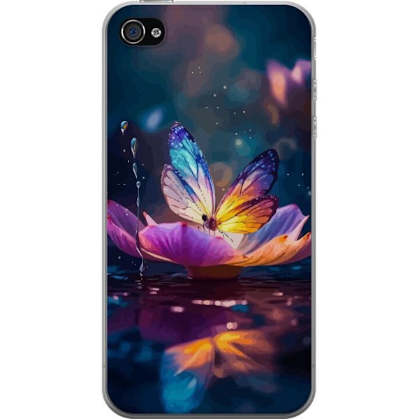 Apple iPhone 4 Gjennomsiktig deksel Butterfly