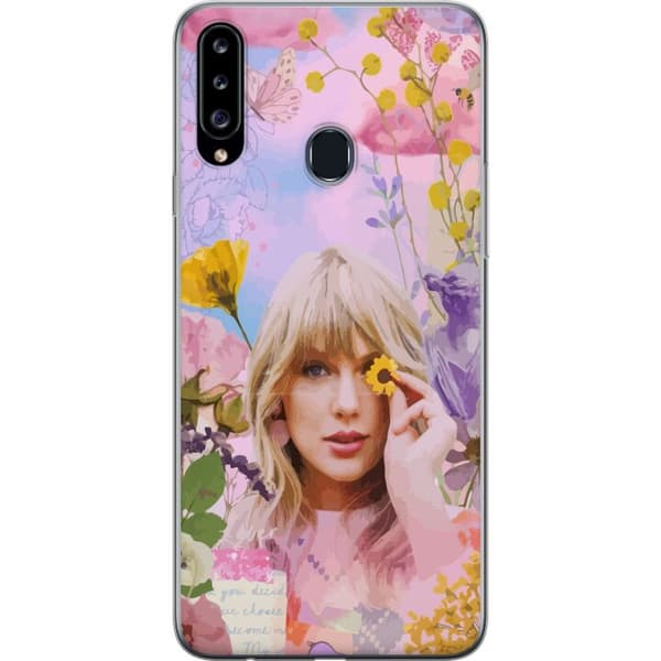 Kompatibelt Mobilskal till Samsung Galaxy A20s Taylor Swift - Blomma