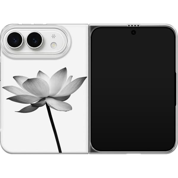 Kompatibelt Mobilskal till Apple iPhone Duo Vit lotusgrafik vit