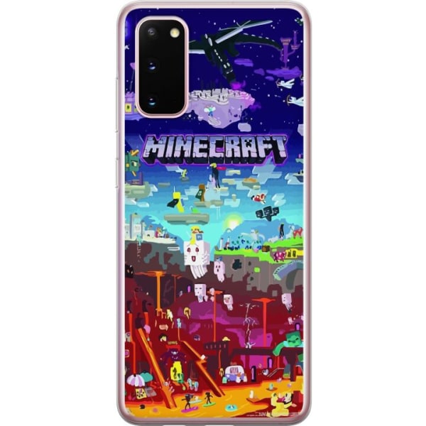 Samsung Galaxy S20 Läpinäkyvä kuori MineCraft