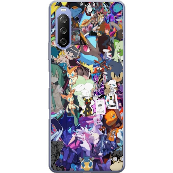 Sony Xperia 10 III Läpinäkyvä kuori Pokémon Blaze