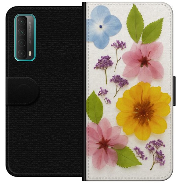 Huawei P smart 2021 Plånboksfodral Pressade blommor