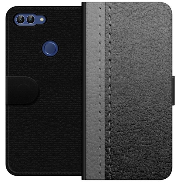 Huawei P smart Lompakkokotelo Musta & Harmaa Nahka