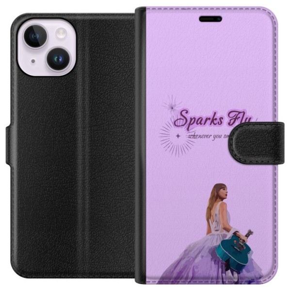 Apple iPhone 15 Lommeboketui Taylor Swift - Sparks Fly