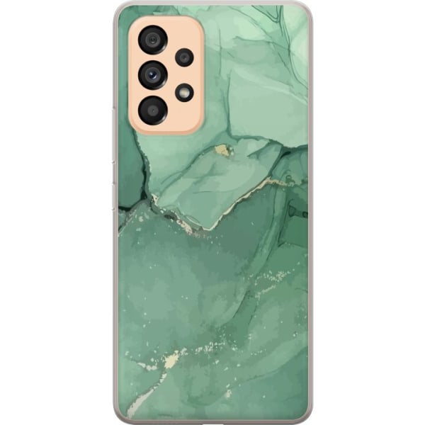 Samsung Galaxy A53 5G Gennemsigtig cover Grøn marmor