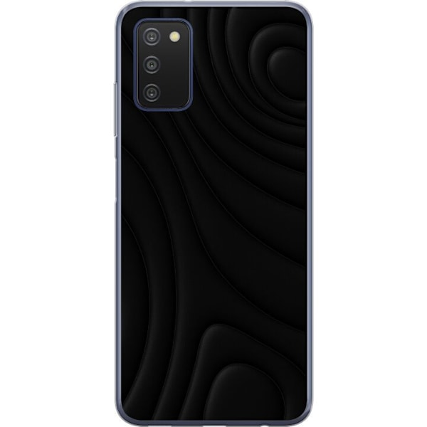 Samsung Galaxy A03s Gennemsigtig cover Sorte Bølger