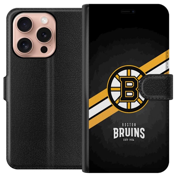 Apple iPhone 16 Pro Tegnebogsetui Boston Bruins (NHL)