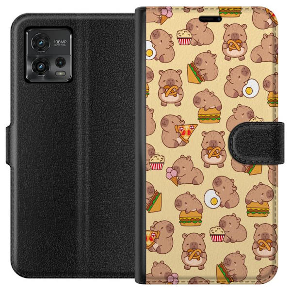 Motorola Moto G72 Lompakkokotelo Kawaii capybara puhelinkotelo useilla söpöillä hahmoilla