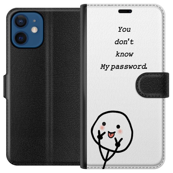 Apple iPhone 12 mini Plånboksfodral You Don’t Know My Password – edgy textmotiv med attityd