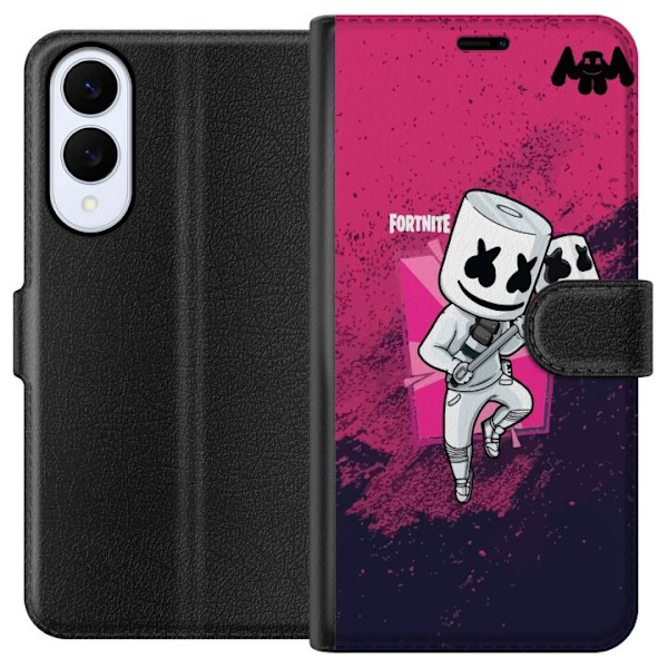 Samsung Galaxy S25 Edge Lompakkokotelo Marshmello Fortnite Skin Emote Gaming DJ Hahmo Suosittu Aihe Lapsi Nuori Trendi