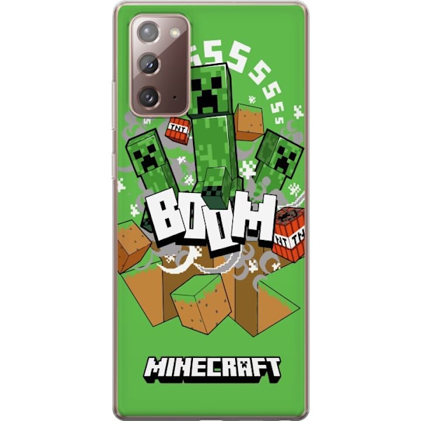 Samsung Galaxy Note20 Gennemsigtig cover Minecraft Boom