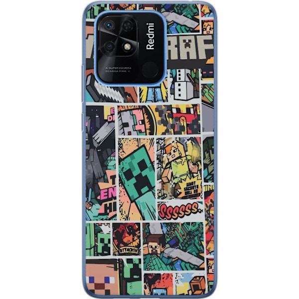Xiaomi Redmi 10C Genomskinligt Skal Minecraft Art