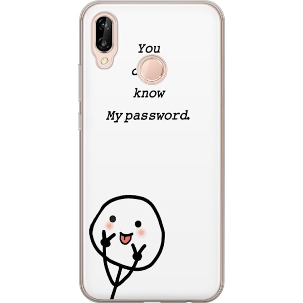 Huawei P20 lite Genomskinligt Skal You Don’t Know My Password – edgy textmotiv med attityd