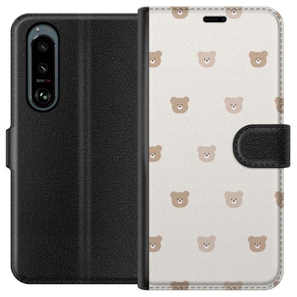 Sony Xperia 5 III Plånboksfodral Teddy Background – gulliga