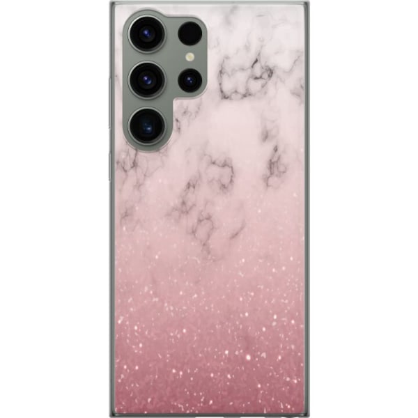 Samsung Galaxy S23 Ultra Deksel / Mobildeksel - Myk rosa marmo