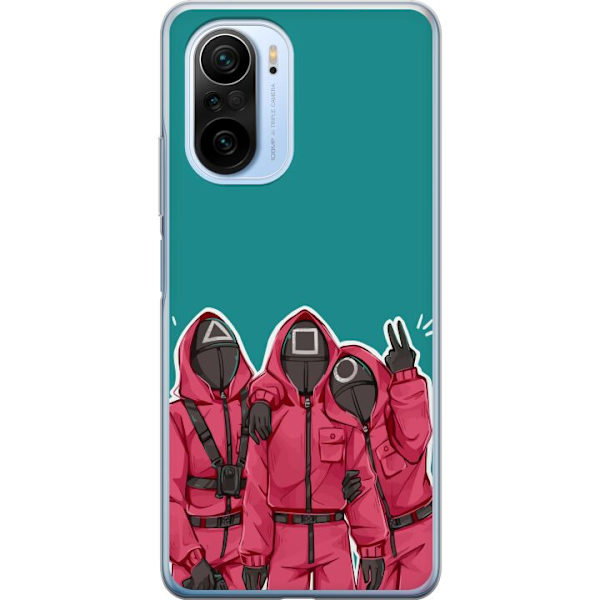 Xiaomi Mi 11i Läpinäkyvä kuori Squid Game Hahmot Graafinen Suunnittelu Sarjakuvasarjan Hahmot Suosittu TV-Teema Aasialainen Tyyli Jännittävä Tre
