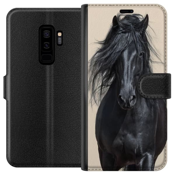 Kompatibel Tegnebogsetui til Samsung Galaxy S9+ Hest
