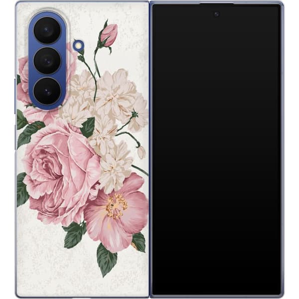 Kompatibelt Mobildeksel til Samsung Galaxy Z Fold7 Rosa rosebukett rosa