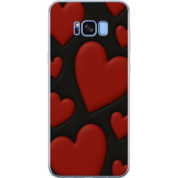 Samsung Galaxy S8 Genomskinligt Skal Red Velvet Hearts