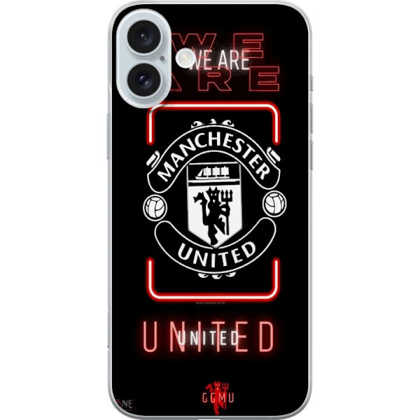 Apple iPhone 16 Plus Genomskinligt Skal Manchester United F.C.