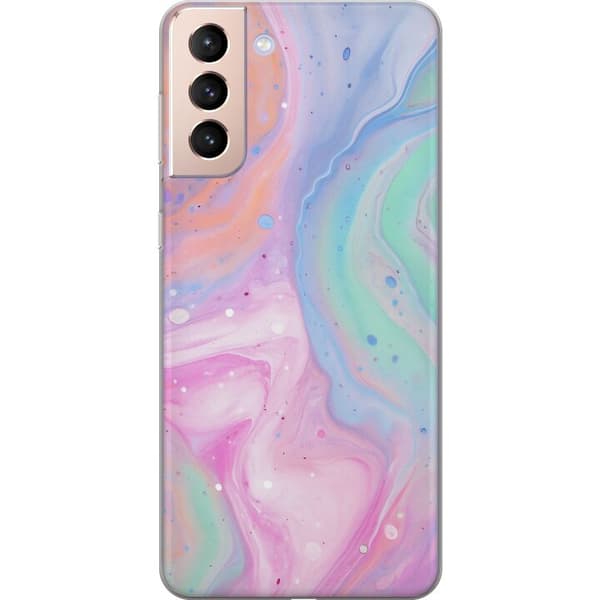 Kompatibelt Mobilskal till Samsung Galaxy S21 Pastellmarmor