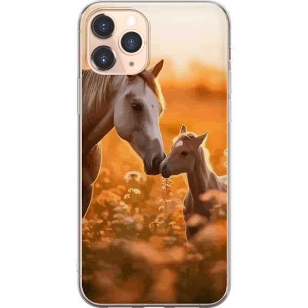 Apple iPhone 11 Pro Genomskinligt Skal Hästar